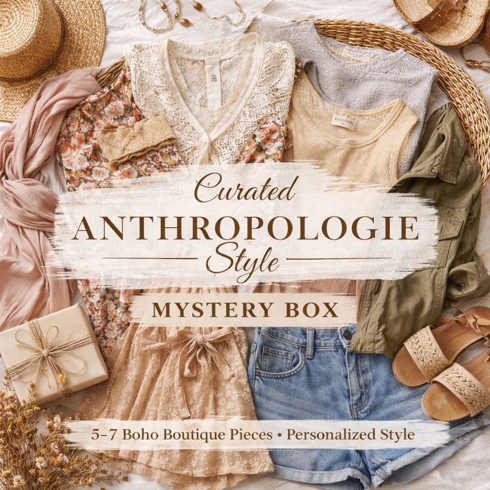 Curated Anthropologie Style Mystery Box | 5-7 Boho Pieces | Personalized